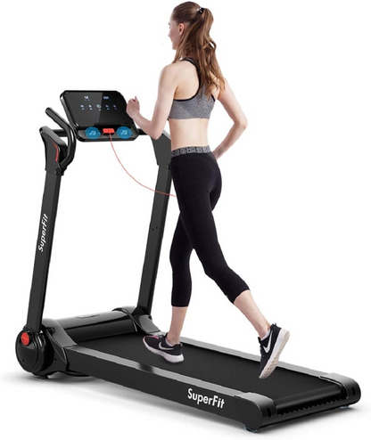 Compact Foldable Treadmill 2.25 HP with Touch LED Screen & Bluetooth Audio