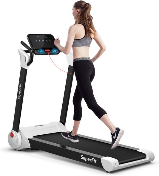 Compact Foldable Treadmill 2.25 HP with Touch LED Screen & Bluetooth Audio