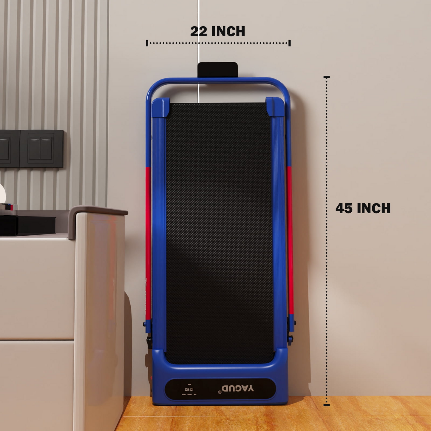 Yagud Walking Pad Treadmill with Handle Bar & 8° Incline
