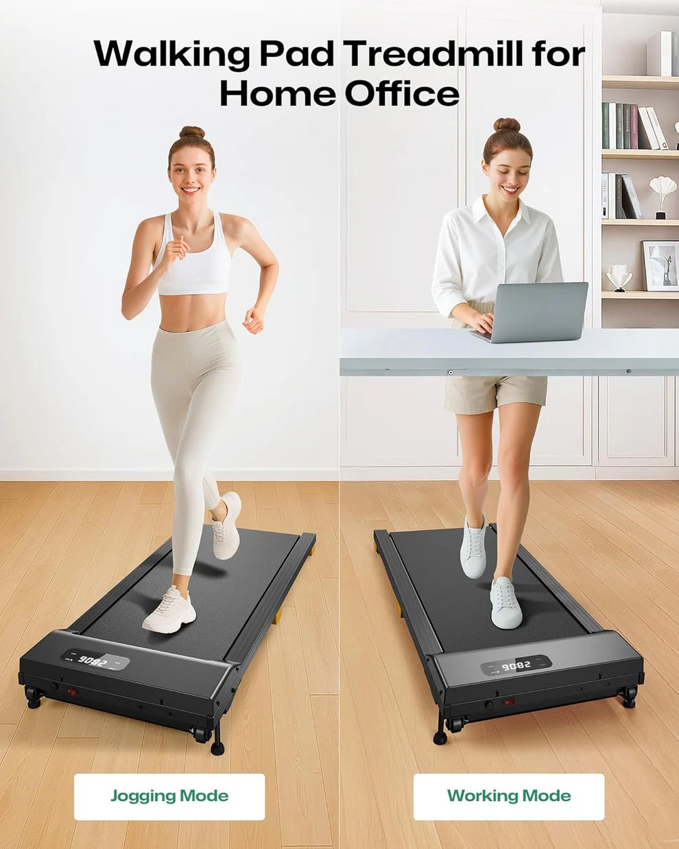 Incline Walking Pad – Under Desk Treadmill with 9% Manual Incline