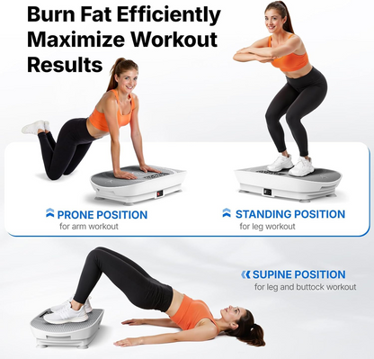 MERACH Curved Vibration Plate Exercise Machine with LED Display