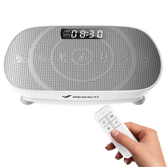 MERACH Curved Vibration Plate Exercise Machine with LED Display