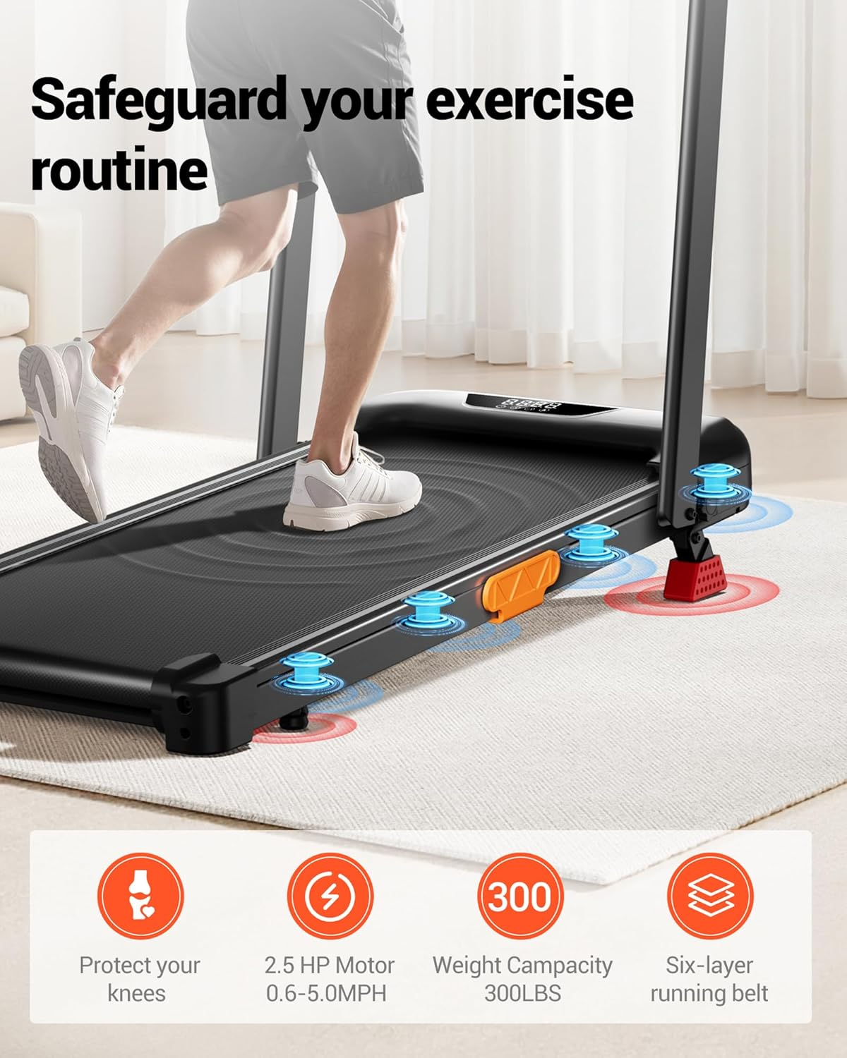 LONTEK 4-in-1 Folding Treadmill with 15% Incline
