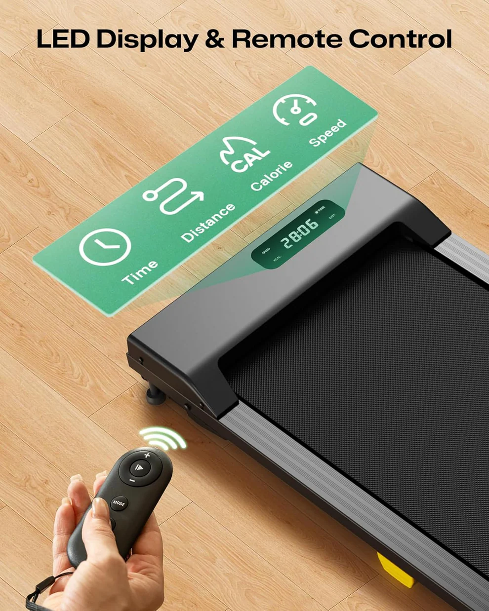 Incline Walking Pad – Under Desk Treadmill with 9% Manual Incline