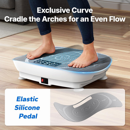 MERACH Curved Vibration Plate Exercise Machine with LED Display