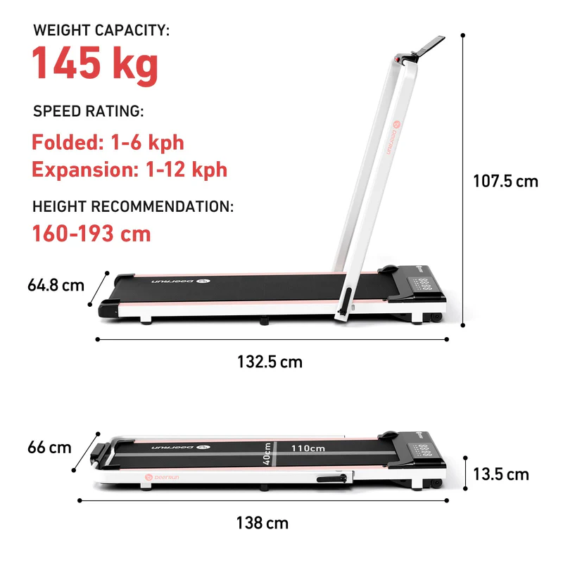 A5 Pro Smart 2-in-1 Folding Treadmill – Compact Walking Pad for Home & Office