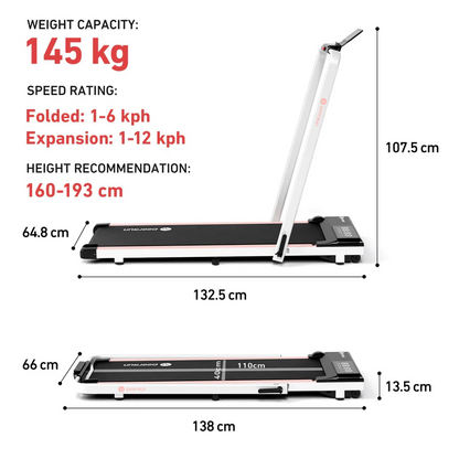 A5 Pro Smart 2-in-1 Folding Treadmill – Compact Walking Pad for Home & Office