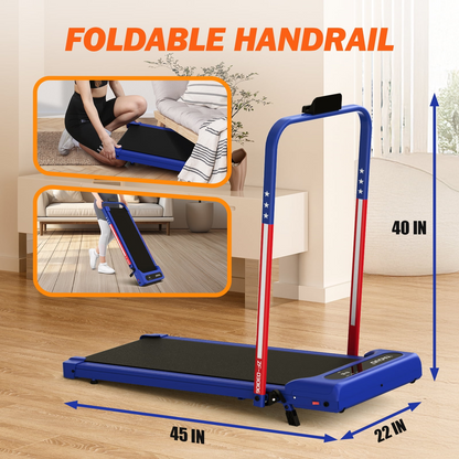 Yagud Walking Pad Treadmill with Handle Bar & 8° Incline